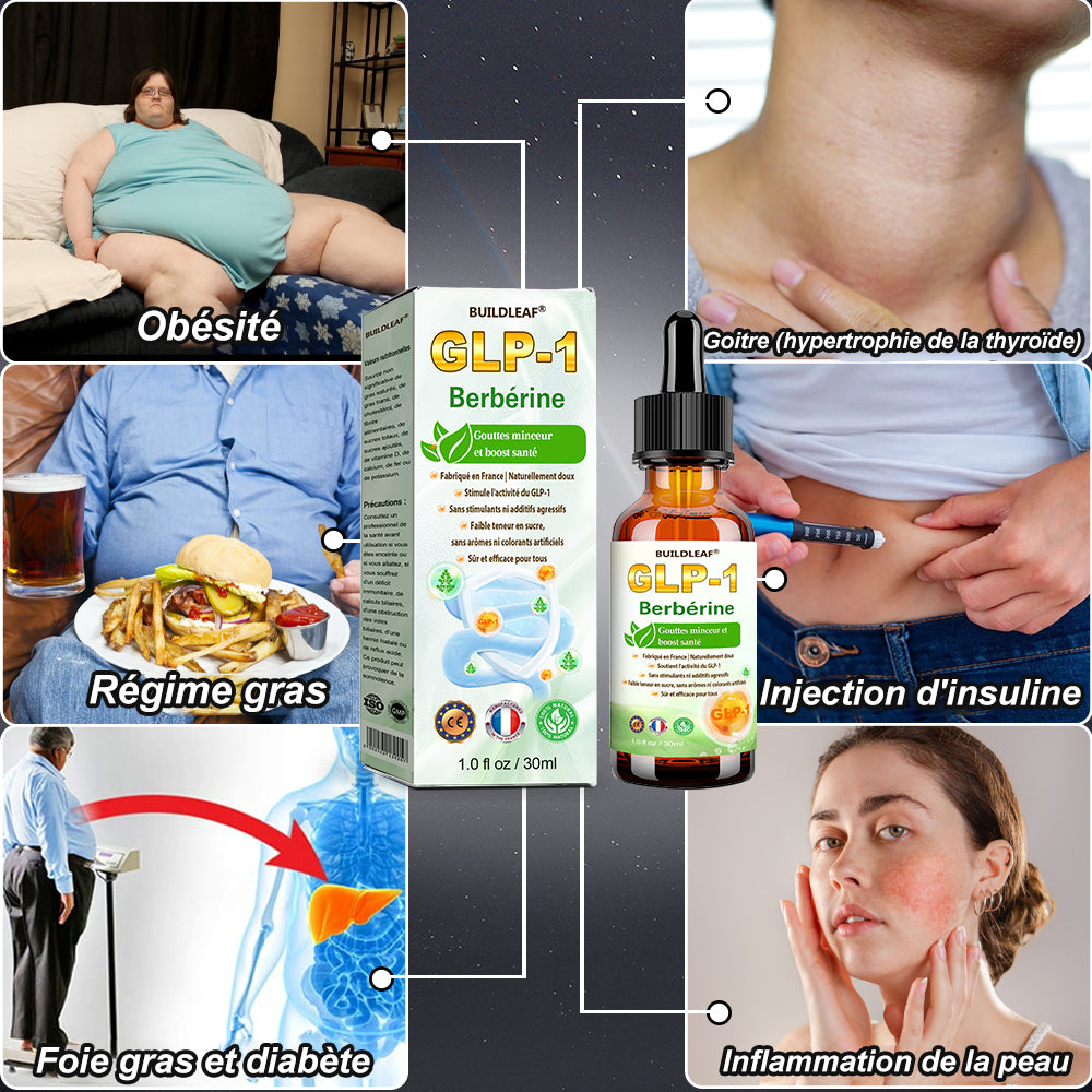Développé cliniquement par des experts de la santé renommés en France🇫🇷💥 | BuildLeaf® Gouttes Herborisées GLP-1 à la berbérine et au moringa (Formule Française)