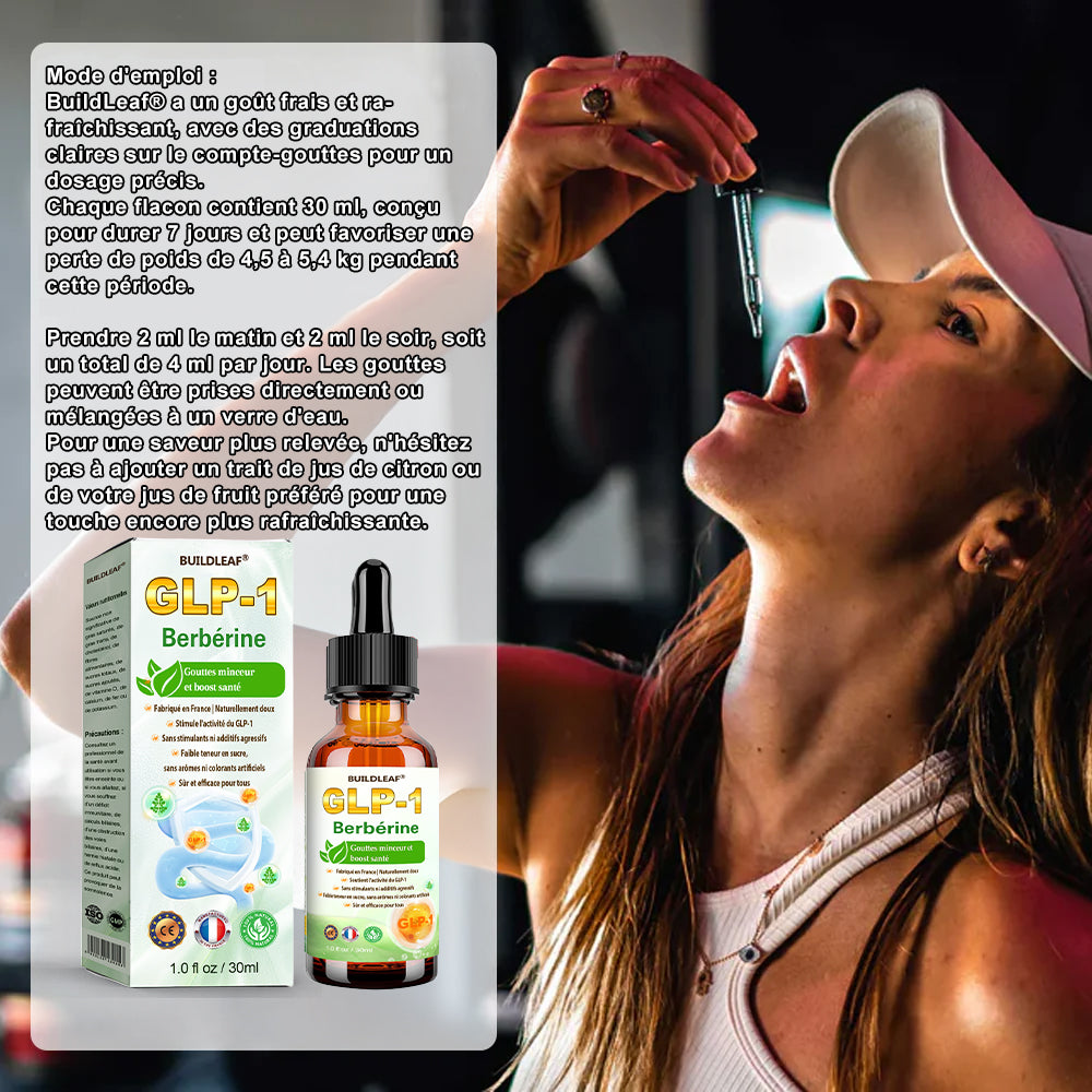 Développé cliniquement par des experts de la santé renommés en France🇫🇷💥 | BuildLeaf® Gouttes Herborisées GLP-1 à la berbérine et au moringa (Formule Française)