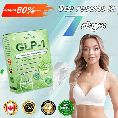 CANADA Cliniquement prouvé | Boutique officielle | Patch nano à microneedles CrazyLeaf® SMGT-GLP-1 avec collagène et Matrixyl 3000 | Cible : obésité, peau relâchée, hypertension, diabète, foie gras, douleurs articulaires, brouillard cérébral, fatigue