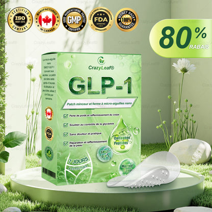 CANADA Cliniquement prouvé | Boutique officielle | Patch nano à microneedles CrazyLeaf® SMGT-GLP-1 avec collagène et Matrixyl 3000 | Cible : obésité, peau relâchée, hypertension, diabète, foie gras, douleurs articulaires, brouillard cérébral, fatigue