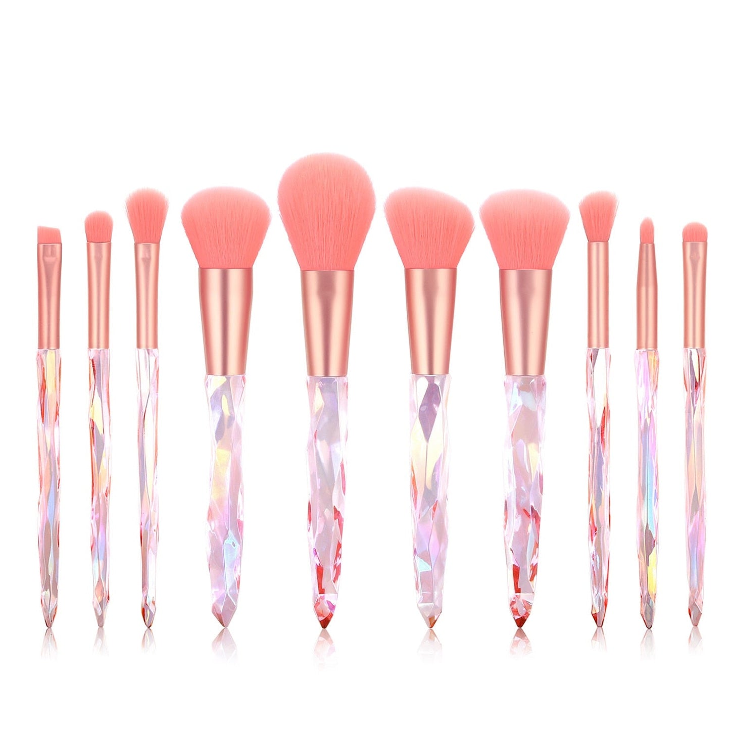 Diamond Makeup Brushes Set Bag Professional Cosmetic Foundation Powder Eyeshadow Blending Blush Concealer Brush Tools