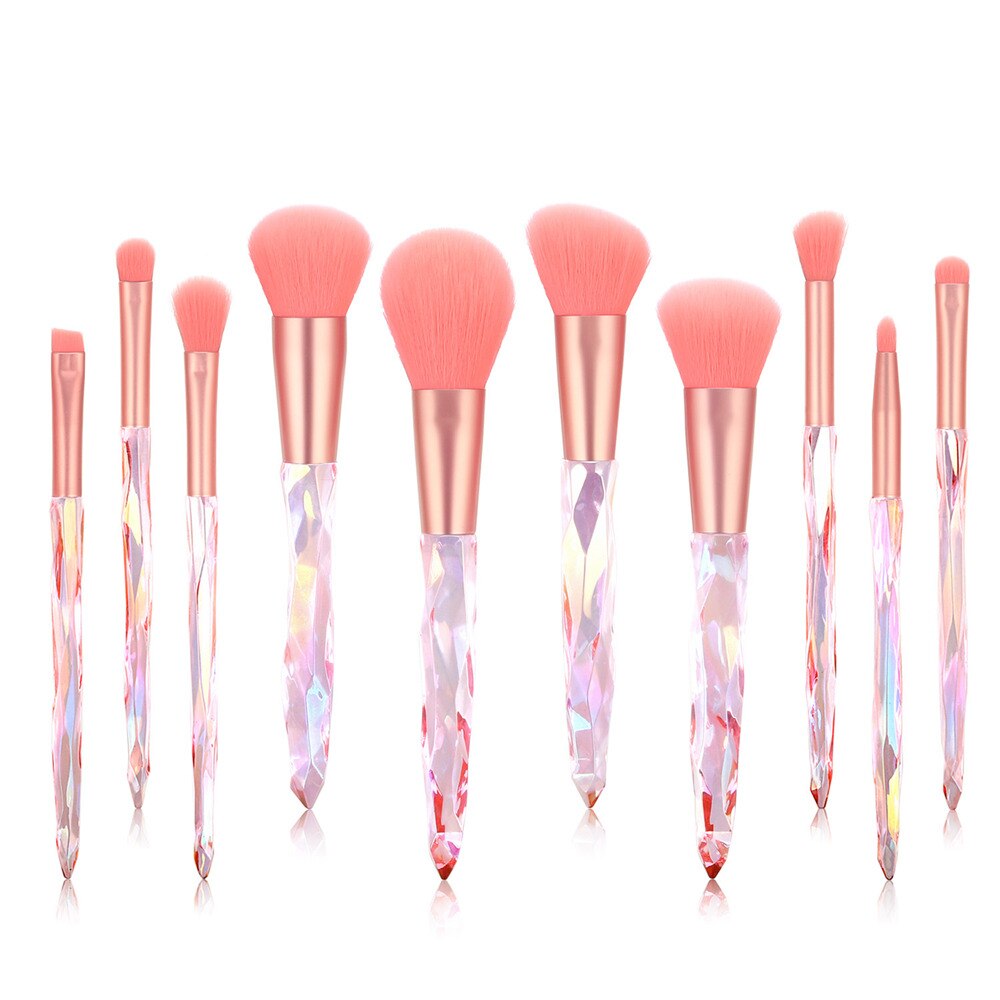 Diamond Makeup Brushes Set Bag Professional Cosmetic Foundation Powder Eyeshadow Blending Blush Concealer Brush Tools