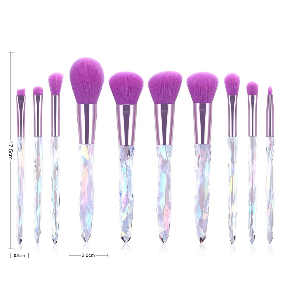 Diamond Makeup Brushes Set Bag Professional Cosmetic Foundation Powder Eyeshadow Blending Blush Concealer Brush Tools