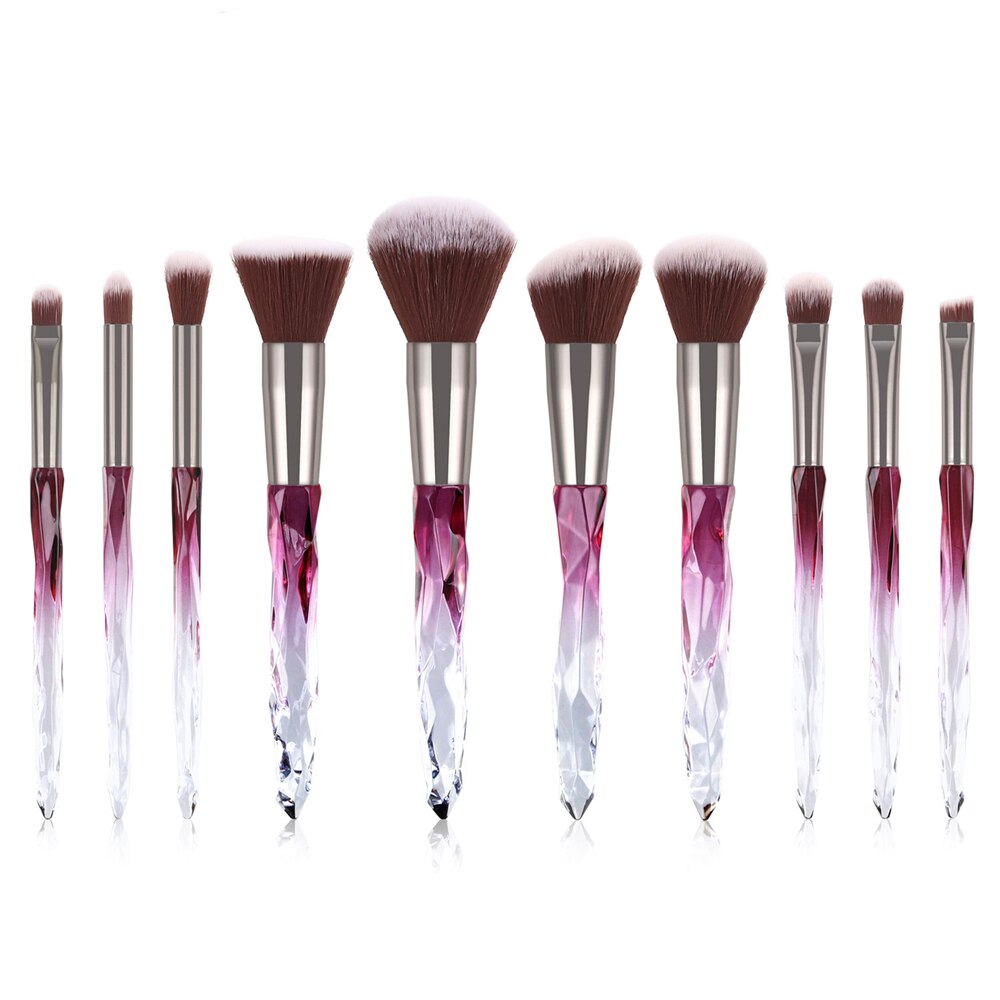 Diamond Makeup Brushes Set Bag Professional Cosmetic Foundation Powder Eyeshadow Blending Blush Concealer Brush Tools